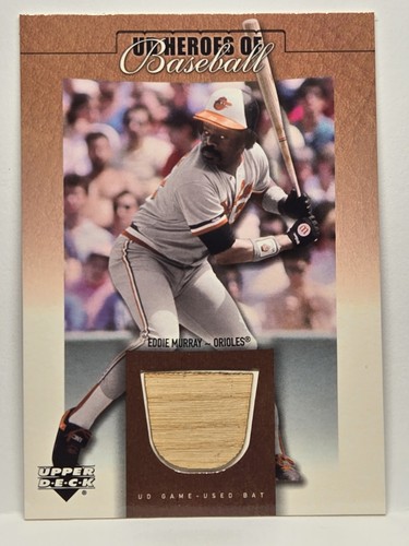 Eddie Murray 2001 Upper Deck UD Heroes Of Baseball Game Used Bat Relic Orioles