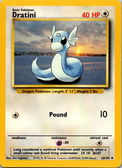 Dratini Uncommon Base Set 26/102