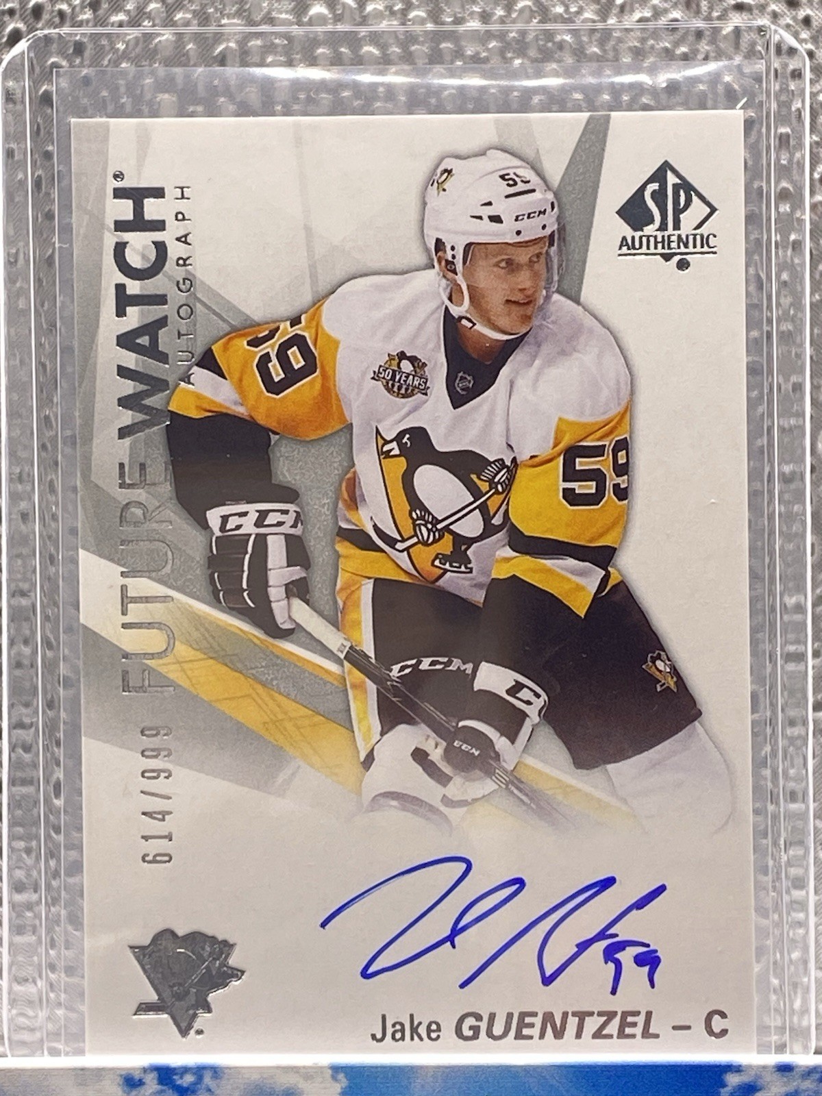 Jake Guentzel Auto /999 2016-17 SP Authentic Ice Hockey Pittsburgh Penguins 