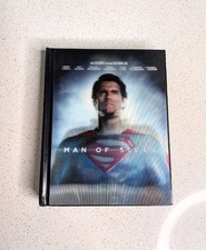 Man of Steel Book With 2 Blu-ray Discs and 1 DVD Holographic Cover 2013 RARE