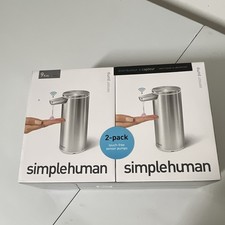 simplehuman Touch-Free Sensor Soap Dispensers 2-Pack 9 fl oz Stainless Steel