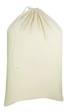 Extra Large Laundry Bags - Heavy Duty Cotton Canvas Drawstring Closure Washab...