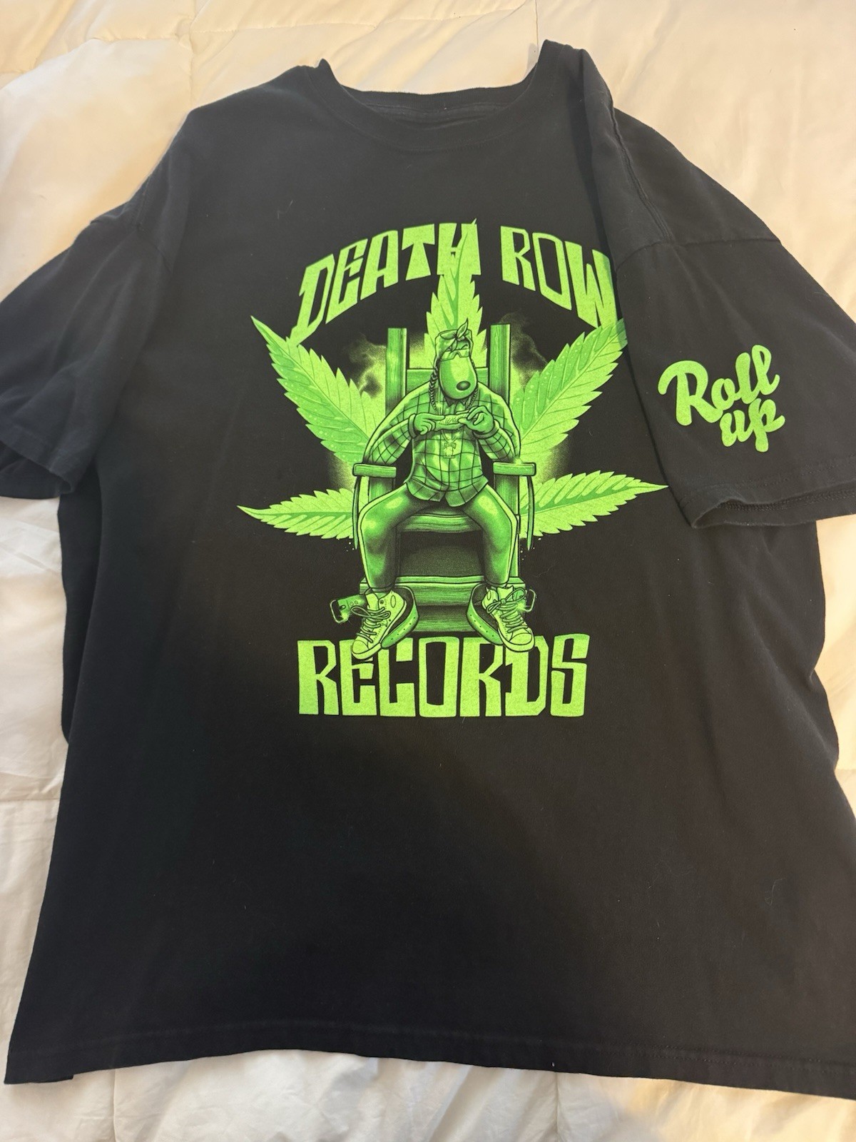 FILA Death Row Records T Shirt Manica Corta Uomo Extra Large Nera. Snoop Dog Ver