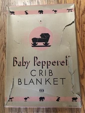 Vintage Baby Pepperell reversible pink crib blanket ducks see desc.