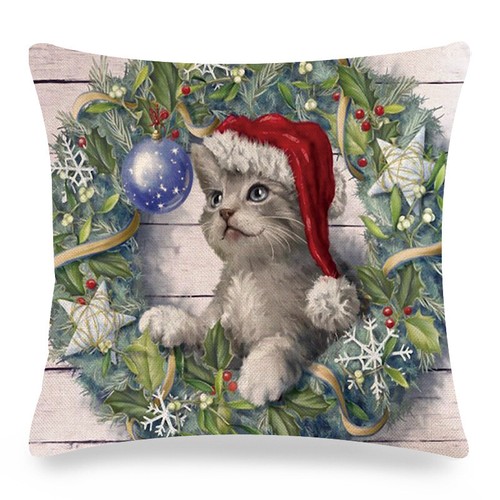 Silent Night Holy Night Xmas Throw Pillow Covers Winter Christmas Cushion Case - Picture 22 of 48