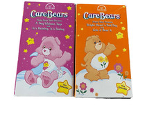 Lot of 2 Care Bears VHS Tapes Vintage Movies Y2K Family Kids Electronics