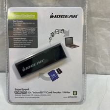 New IOGEAR SuperSpeed USB 3.0 SD/Micro SD Card Reader Writer Model : GFR304SD