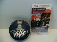 Ondrej Palat Signed Tampa Bay Lightning 2020 Stanley Cup Champions Puck JSA COA