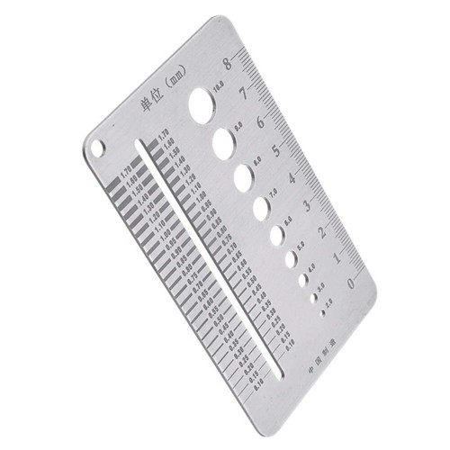 Complete Bolt Identification Tool with Stainless Steel Screw Gauge