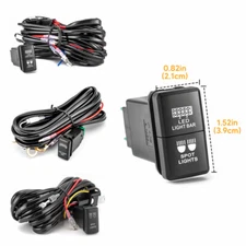 For 2003-2009 Prado 120 LED Light Bar ON/OFF Push Button Switch Wiring Harness