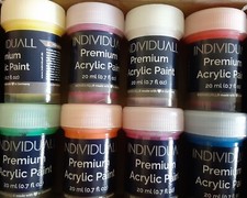 Individual Premium Acrylic Paints Set of 8. Each Is 20ml 0.7oz 