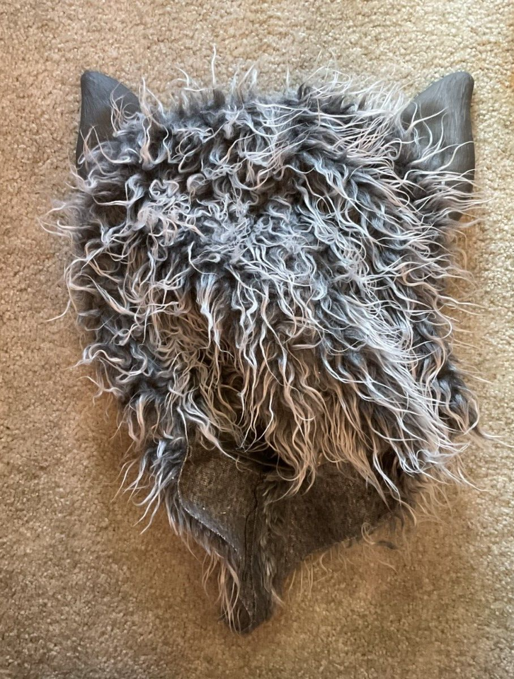 Scary Grey Werewolf Full Head Halloween Mask eBay