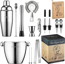 Bar Set 15 Piece Mixology Bartender Kit - Cocktail Shaker Set Bar Tool Set for H
