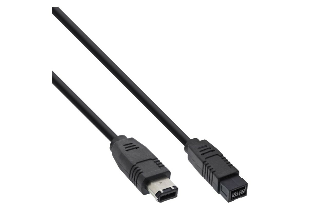 INL Cavo FireWire IEEE1394, 6pin maschio a 9pin maschio, 800Mbit/s nero 1 metro