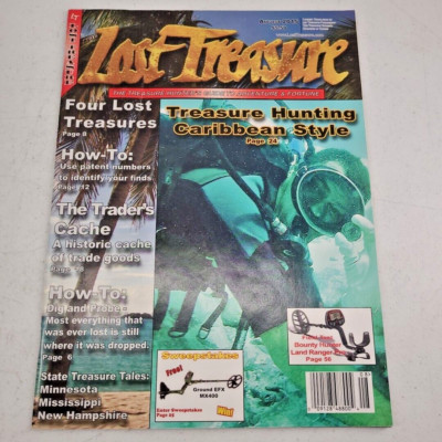 Lost Treasure Magazine August 2015 Hunters Guide Metal Detector Relics Coins