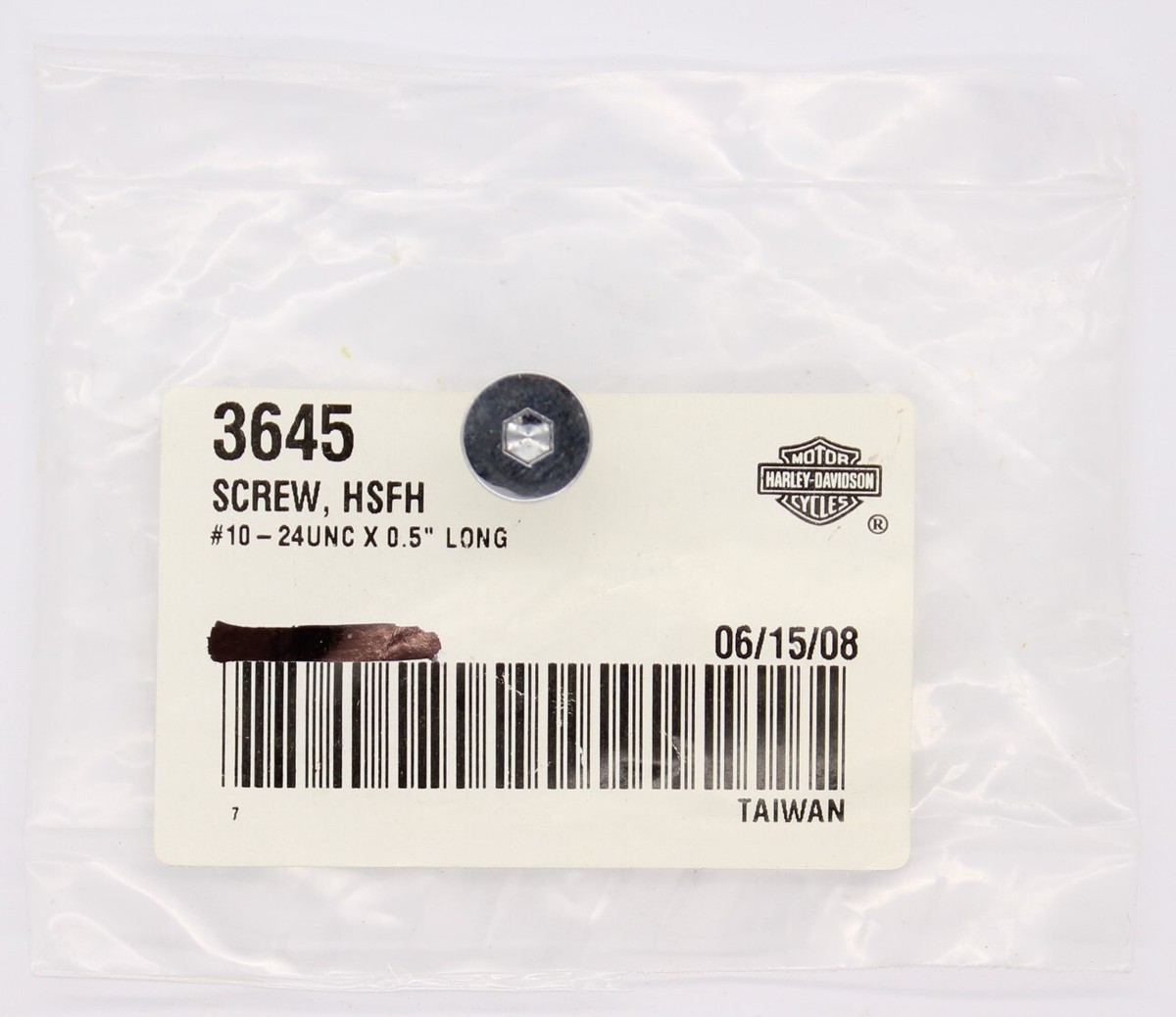 Harley-Davidson Screw - Flat, Hex Socket (Chrome) Part Harley-Davidson Screw - Flat, Hex Socket (Chrome) Part