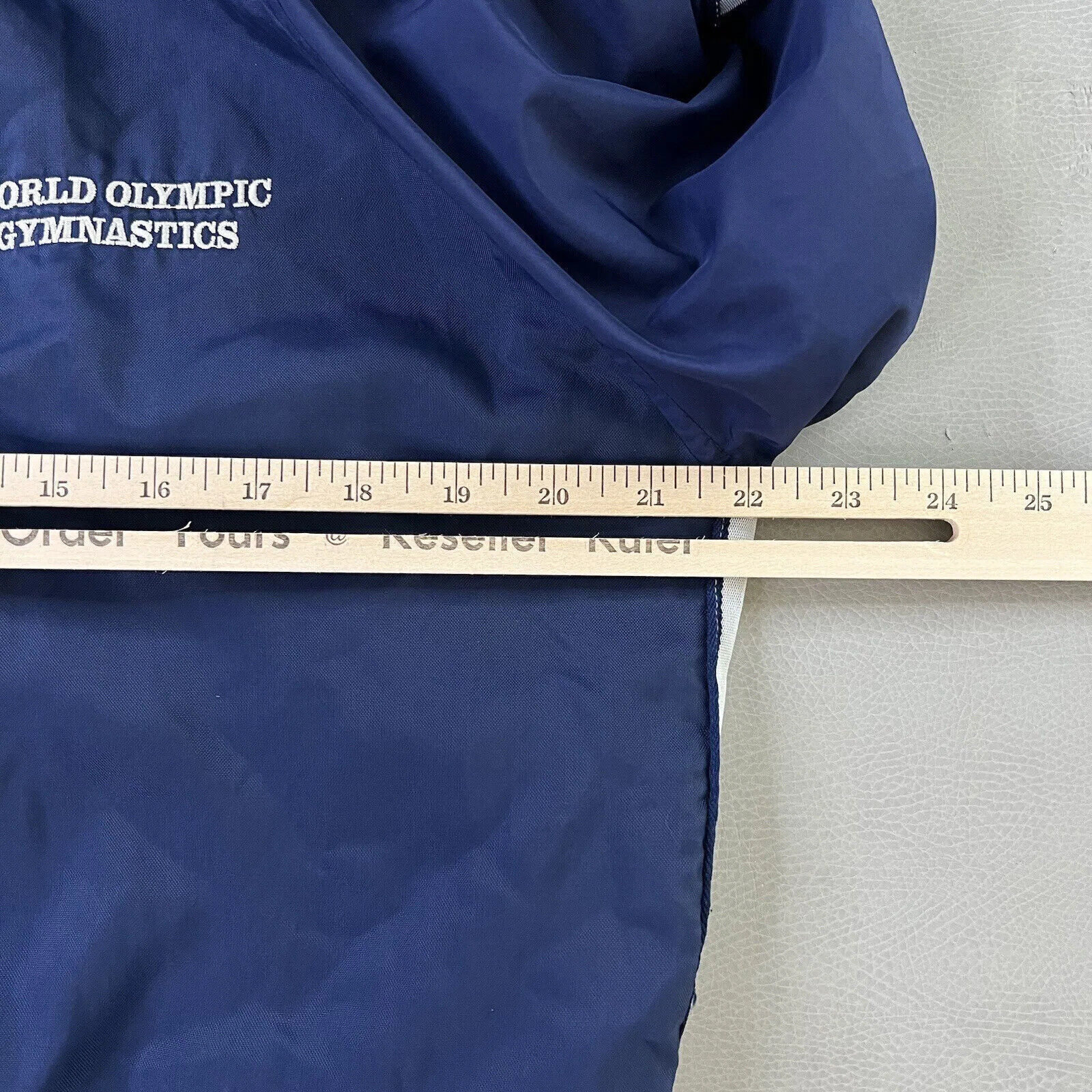 VTG Adidas Olympic Team Men Blue Zip Track Windbreaker Gym Jacket Coat-SM-0325 thumbnail 10