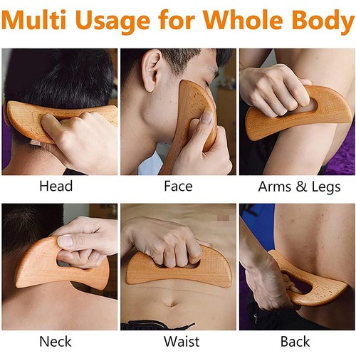 Wooden Gua Sha Tool Manual Massage Scraper for Anti Cellulite Slimming Guasha Ma - Picture 15 of 24