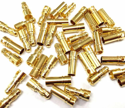40Pairs 3.5mm Gold Bullet Connector Plug Male & Female for RC Battery ESC Motor