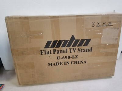 UNHO Floor TV Stand Tilt 15° with Mount and Mobile Wheel Universal for 32-65'' TV