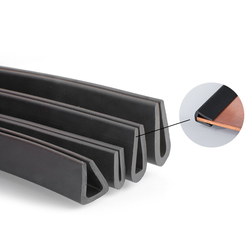 Edging Protection Frame Profile Rubber Trim Seal Flat Round U Shaped Slot 1- 12mm - Foto 6