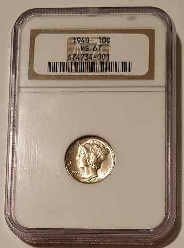 1940 Mercury Dime MS67 NGC