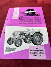 Original Eicher Panther 1700 ccm Prospekt Traktor Schlepper Brochure