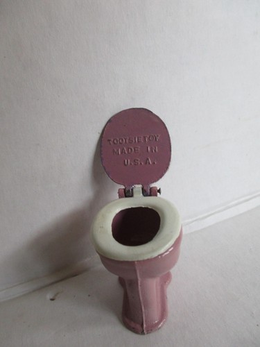 Casa de Muñecas Miniatura TOOTSIE TOY De Colección Pintado Metal Fundido LAVANDA ¡Inodoro! - Imagen 2 de 4