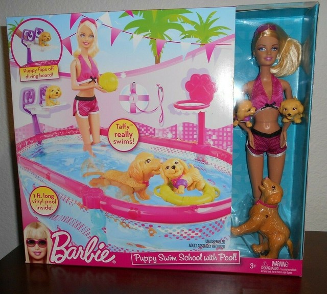 barbie puppy swim school