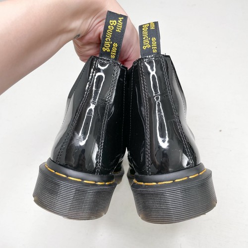 Dr. Martens Black Patent Leather Bianca 