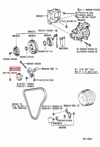 Genuine LandCruiser FZJ80 FZJ79 FZJ78 FZJ76 1FZ Air Conditioner Idler Pulley - Picture 15 of 20