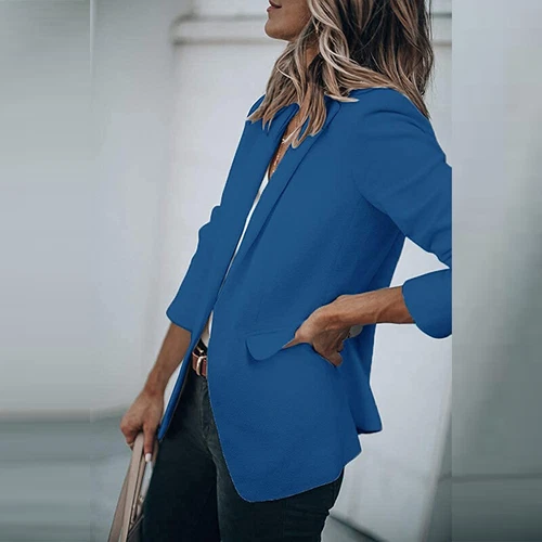 Ladies Casual Long Sleeve Cardigan Jacket Womens OL Open Front Blazer Suit S-5XL - Picture 53 of 69