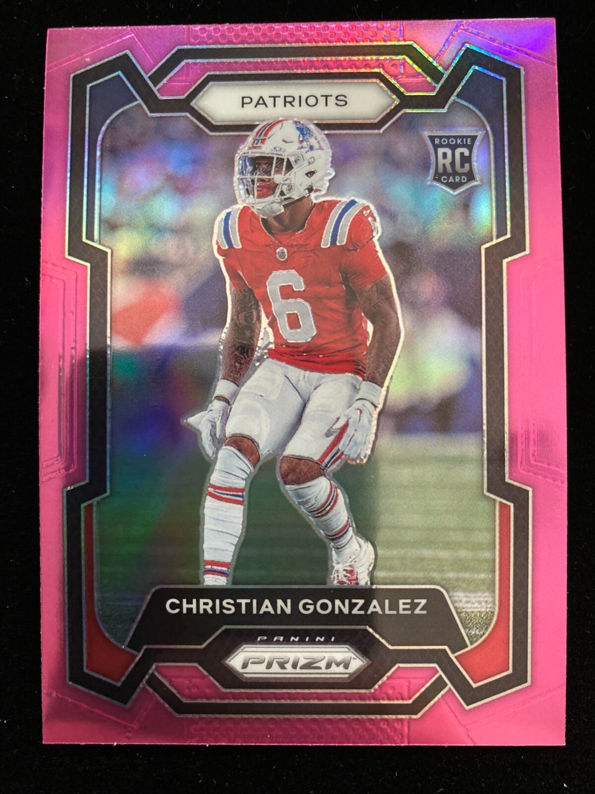 2023 Panini Prizm CHRISTIAN GONZALEZ Rookie #369 PINK PRIZM Patriots RC