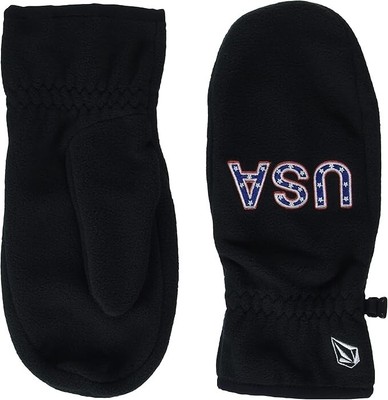 Volcom Mens Usst Fleece Winter Mitt, Black, M