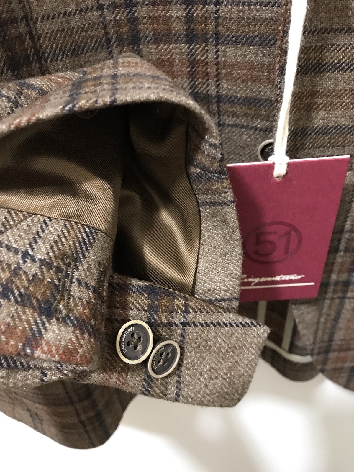 CINQUANTUNO Italian Sartorial Luxury flannel sport coat 50/40US NWT$1450 BigSale image 4