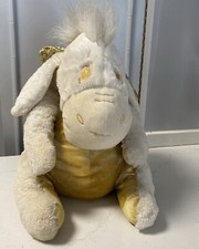 Eeyore Holiday Christmas 18" Beige and Gold Excellent Condition Winnie the Poo
