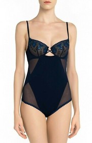 La Perla Neo-Goth Balconette Bodysuit Alluring Details ITALY Brand New $295