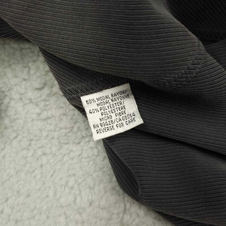 Bugatchi Shirt Mens XXL Dark Gray Textured Stripe Modal Long Sleeve Button Up - Image 4 of 4