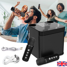 Bluetooth Karaoke Machine Portable Karaoke Speaker With 2 Wireless Microphones