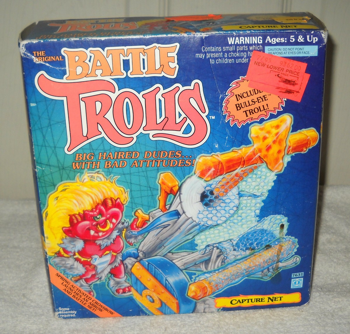 11161 NRFB Vintage Hasbro Battle Trolls Capture Net w/Bulls Eye