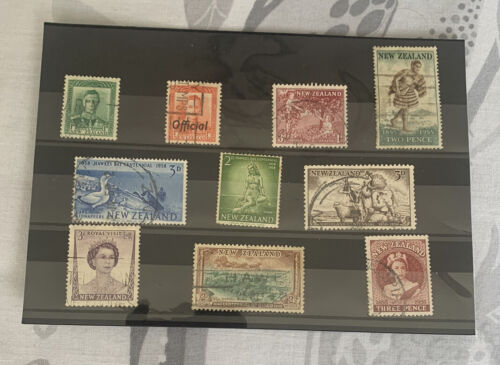 new zealand stamps. A Selection of 10 used stamps. - Afbeelding 1 van 1
