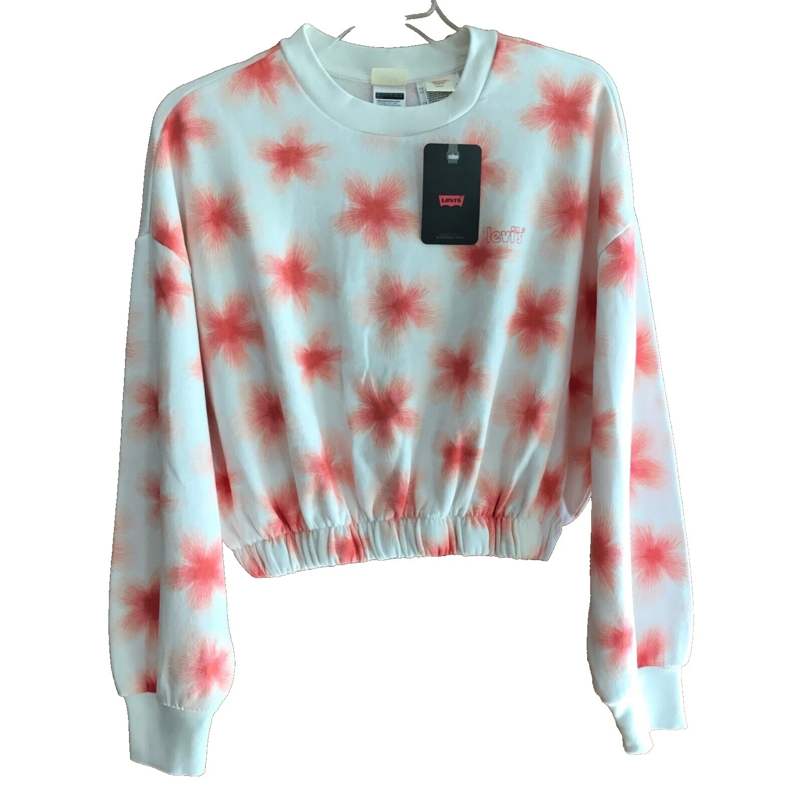 Suéteres para mujer floral blanca de poliéster