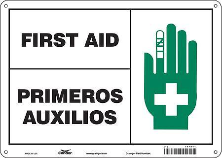 CONDOR 471R91 Safety Sign,10 in x 14 in,Aluminum 471R91 - Imagen 2 de 2