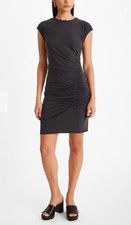 EXPRESS Crew Neck Short Sleeve Ruched Mini T-shirt Dress NEW XS SOLD OUT ONLINE