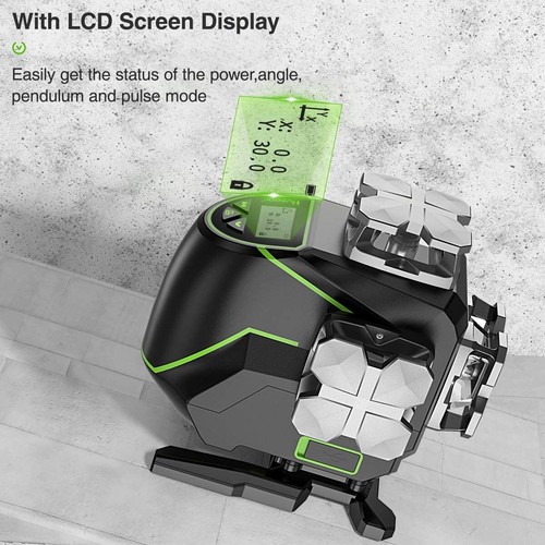 Huepar S04CG 16 Line Kreuzlinienlaser 4 x 360 ° Linienlaser mit LCD-Bildschirm - Bild 2 von 9