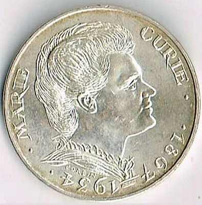100 Francs Marie Curie. ARGENT 1984. Superbe. - Photo 1/2