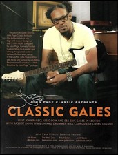 Eric Gales for the John Page Classic Ashburn Guitar ad 8 x 11 advertisement
