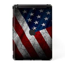 Skins Decal Wrap for Apple iPad 9.7 2017-American Flag distressed wave