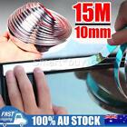 <!--F#f_0-->AU 15M 10MM Chrome Moulding Trim Strip Car Door Edge Scratch Protector Cover New<!--F/-->