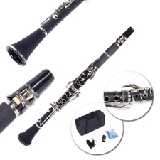 New Professional Flat B Tone Clarinet with Case & Accessories